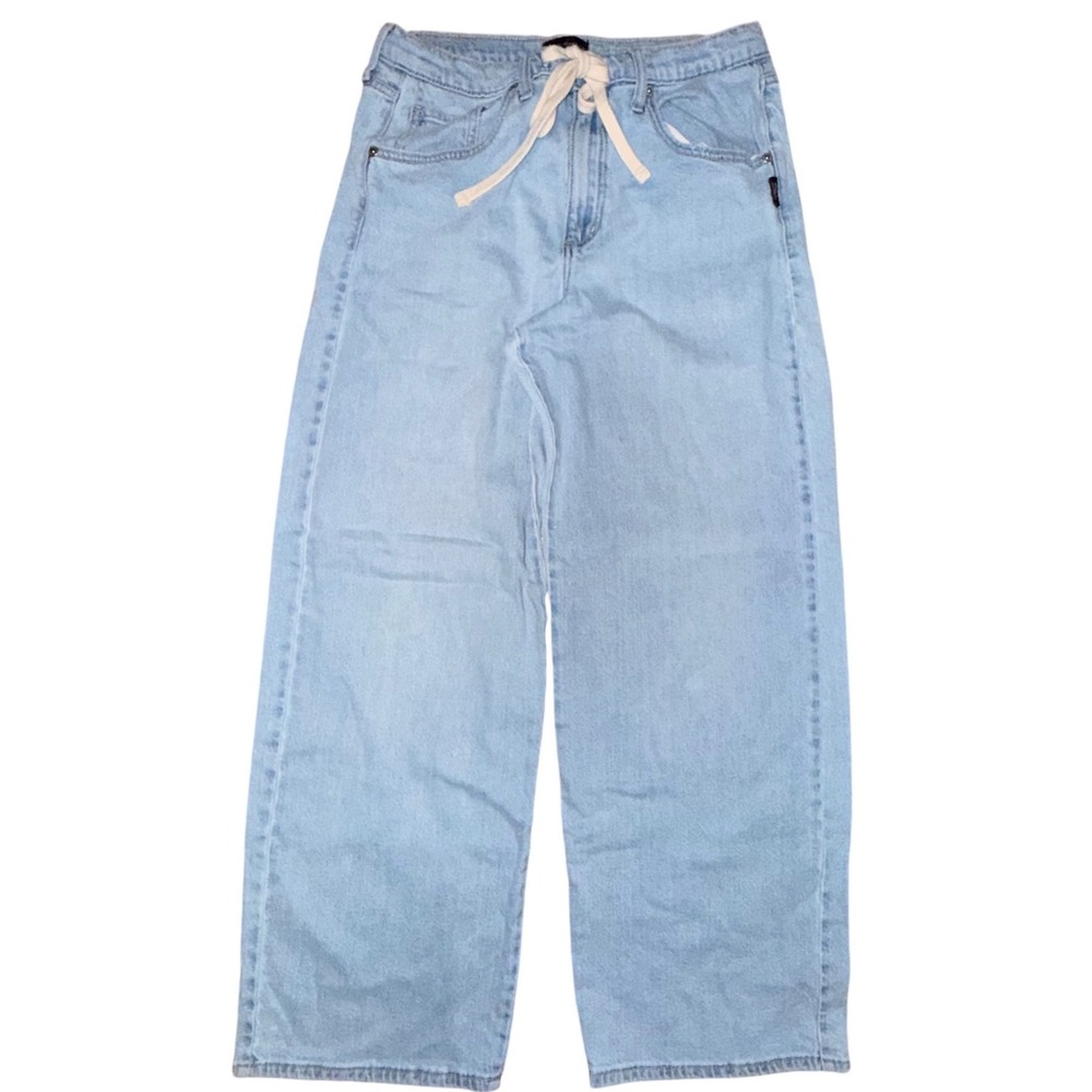 Silver Jeans Be Easy Drawstring Wide Leg Skater Baggy Y2K W29 L30 Light Blue